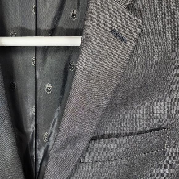 JOHN VARVATOS USA Men Wool, Two Button, Dual Vent, Black 40R Blazer Suit Jacket - Picture 4 of 16